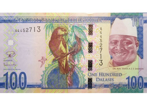 Банкнота Гамбия 100 (сто) даласи 2015 год. Pick 35. UNC