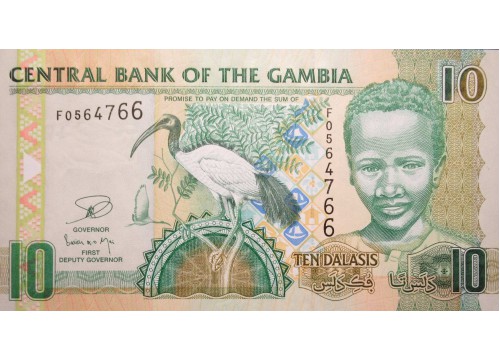 Банкнота Гамбия 10 (десять) даласи 2006-13 год. Pick 26c. UNC