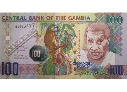 Банкнота Гамбия 100 (сто) даласи 2006-13 год. Pick 29a. UNC