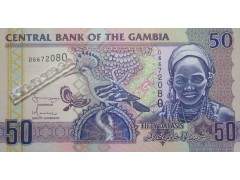 Банкнота Гамбия 50 (пятьдесят) даласи 2001-05 год. Pick 23c. UNC