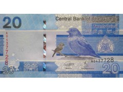 Банкнота Гамбия 20 (двадцать) даласи 2019 год. Pick new. UNC