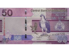 Банкнота Гамбия 50 (пятьдесят) даласи 2019 год. Pick new. UNC