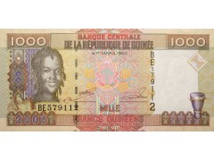 Банкнота Гвинея 1000 (тысяча) франков 2006 год. Pick 40. UNC