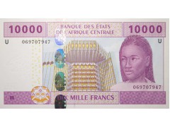Банкнота Камерун 10000 (десять тысяч) франков 2002 год. Pick 210U1. UNC
