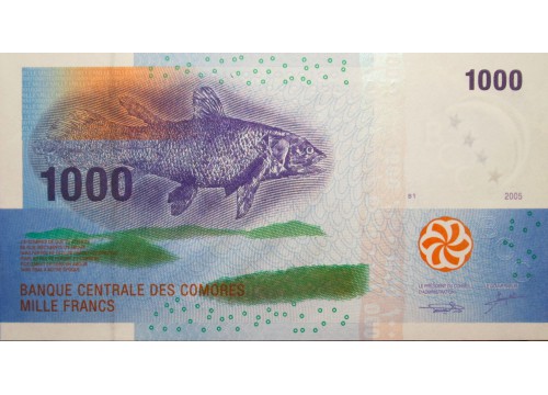 Банкнота Коморские острова 1000 (одна тысяча) франков 2005 год. Pick 16a. UNC