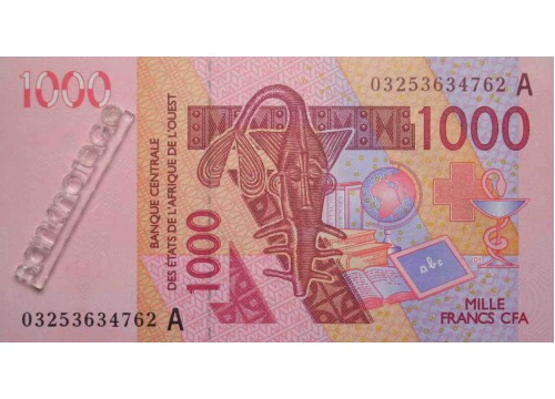 Банкнота Кот-д Ивуар 1000 (тысяча) франков 2003 год. Pick 115Aa. UNC