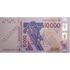 Банкнота Кот-д Ивуар 10000 (десять тысяч) франков 2016 год. Pick 118Ap. UNC