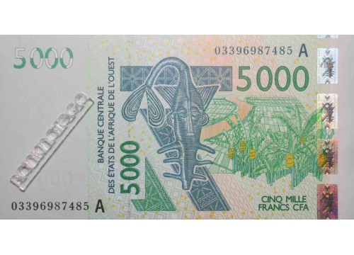 Банкнота Кот-д Ивуар 5000 (пять тысяч) франков 2003 год. Pick 117Aa. UNC