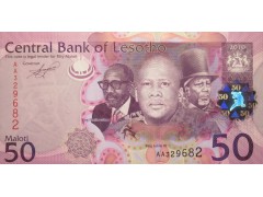 Банкнота Лесото 50 (пятьдесят) малоти 2010 год. Pick 23a. UNC