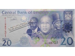 Банкнота Лесото 20 (двадцать) малоти 2019 год. Pick 22c. UNC