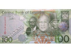 Банкнота Лесото 100 (сто) малоти 2013 год. Pick 24b. UNC