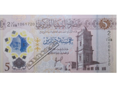 Банкнота Ливия 5 (пять) динар 2025 год. Pick 86.2. UNC