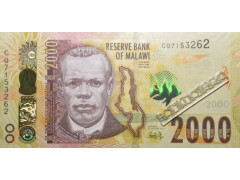 Банкнота Малави 2000 (две тысячи) квача 2021 год. Pick 70.1. UNC