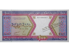 Банкнота Мавритания 100 (сто) угий 2002 год. Pick 4k. UNC
