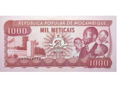 Банкнота Мозамбик 1000 (одна тысяча) метикал 1989 год. Pick 132с. UNC.