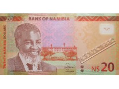 Банкнота Намибия 20 (двадцать) долларов 2018 год. Pick 17b. UNC