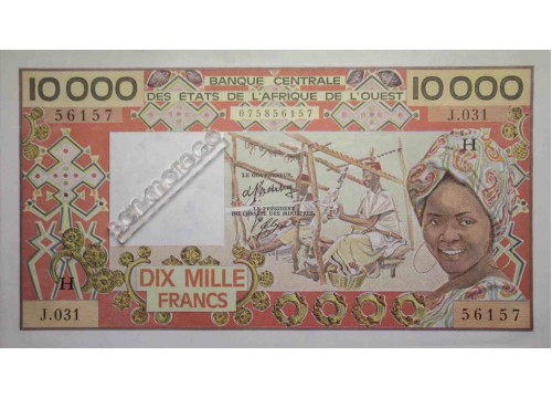Банкнота Нигер 10000 (десять тысяч) франков 1977 год. Pick 609Hb. UNC