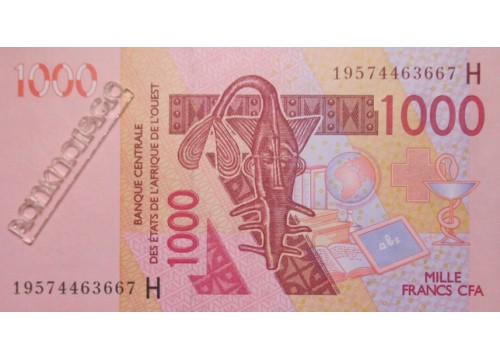 Банкнота Нигер 1000 (тысяча) франков 2019 год. Pick 615H. UNC
