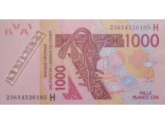 Банкнота Нигер 1000 (тысяча) франков 2023 год. Pick 615H. UNC