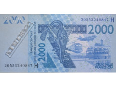Банкнота Нигер 2000 (две тысячи) франков 2020 год. Pick 616H. UNC