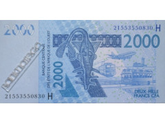 Банкнота Нигер 2000 (две тысячи) франков 2021 год. Pick 616H. UNC