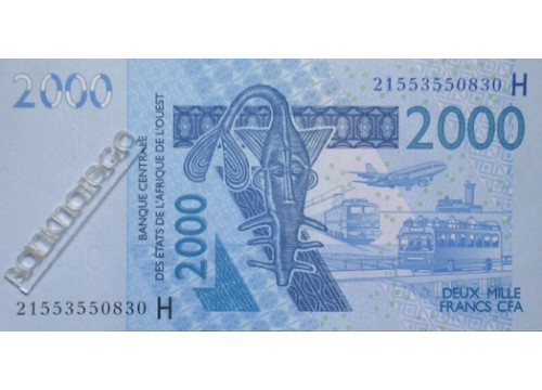 Банкнота Нигер 2000 (две тысячи) франков 2021 год. Pick 616H. UNC