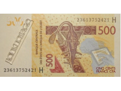 Банкнота Нигер 500 (пятьсот) франков 2023 год. Pick 619H. UNC
