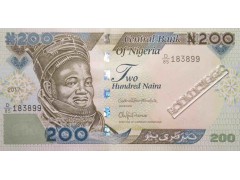 Банкнота Нигерия 200 (двести) найра 2017 год. Pick 29g. UNC