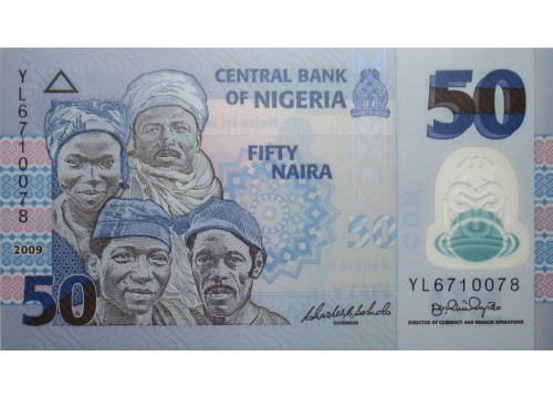 Банкнота Нигерия 50 (пятьдесят) найра 2009 год. Pick 40a1. UNC