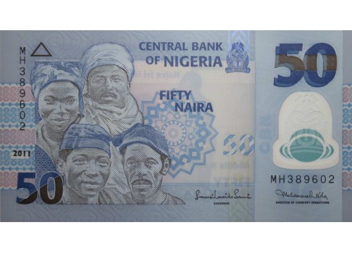 Банкнота Нигерия 50 (пятьдесят) найра 2011 год. Pick 40c. UNC