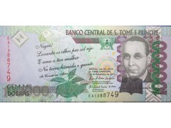 Банкнота Сан-Томе и Принсипи 100000 (сто тысяч) добра 2010 год. Pick 69b. UNC