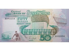 Банкнота Сейшельские острова 50 (пятьдесят) рупий 1989 год. Pick 34. UNC