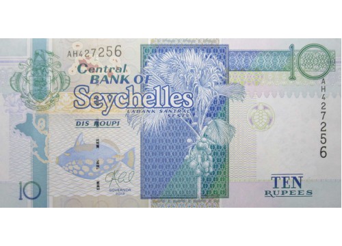 Банкнота Сейшельские острова 10 (десять) рупий 2013 год. Pick 42. UNC
