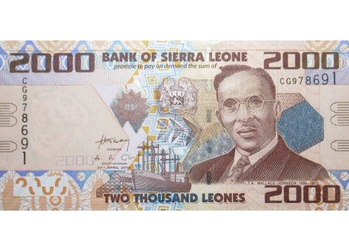 Банкнота Сьерра-Леоне 2000 (две тысячи) леоне 2010 год. Pick 31. UNC