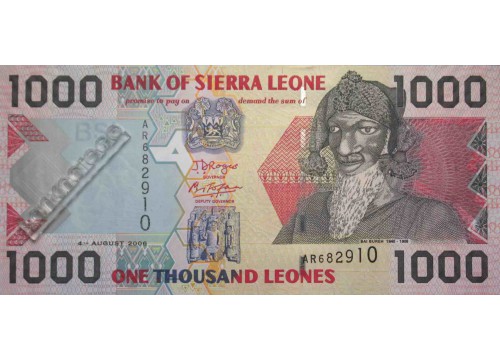 Банкнота Сьерра-Леоне 1000 (тысяча) леоне 2006 год. Pick 24c. UNC