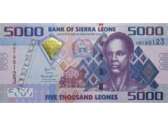Банкнота Сьерра-Леоне 5000 (пять тысяч) леоне 2013 год. Pick 32c. UNC