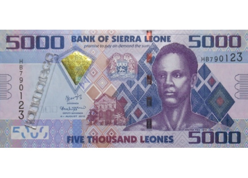 Банкнота Сьерра-Леоне 5000 (пять тысяч) леоне 2013 год. Pick 32c. UNC