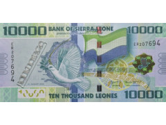 Банкнота Сьерра-Леоне 10000 (десять тысяч) леоне 2015 год. Pick 33с. UNC