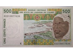 Банкнота Сенегал 500 (пятьсот) франков 2002 год. Pick 710Km. UNC