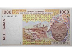 Банкнота Сенегал 1000 (одна тысяча) франков 2002 год. Pick 711Kl. UNC