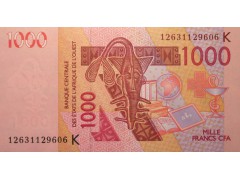 Банкнота Сенегал 1000 (одна тысяча) франков 2012 год. Pick 715Kj. UNC