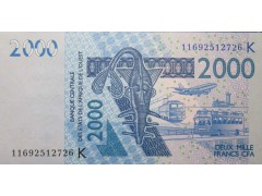 Банкнота Сенегал 2000 (две тысячи) франков 2011 год. Pick 716Kh. UNC