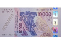 Банкнота Сенегал 10000 (десять тысяч) франков 2009 год. Pick 718Kh. UNC