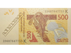Банкнота Сенегал 500 (пятьсот) франков 2023 год. Pick 719K. UNC
