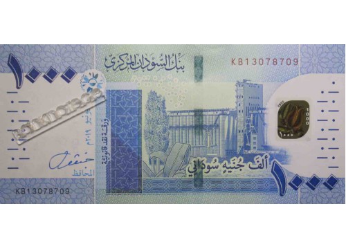Банкнота Судан 1000 (одна тысяча) динар 2019 год. Pick W81.1. UNC