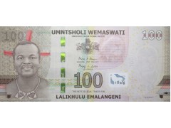 Банкнота Свазиленд 100 (сто) эмалангени 2017 год. Pick 42. UNC