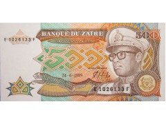 Банкнота Заир 500 (пятьсот) заир 1989 год. Pick 34. UNC