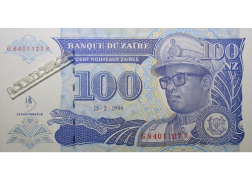 Банкнота Заир 100 (сто) заир 1994 год. Pick 60. UNC