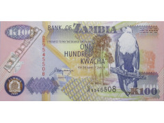 Банкнота Замбия 100 (сто) квача 2001 год. Pick 38c. UNC