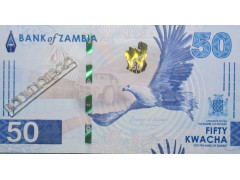 Банкнота Замбия 50 (пятьдесять) квача 2024 год. Pick 64.1. UNC